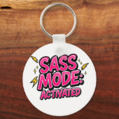 Sassy Attitude and Bold Pop Art Sleutelhanger (Achterkant)