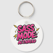 Sassy Attitude and Bold Pop Art Sleutelhanger (Achterkant)