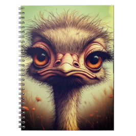 "Sassy Baby Emu" Spiral Notebook Notitieboek
