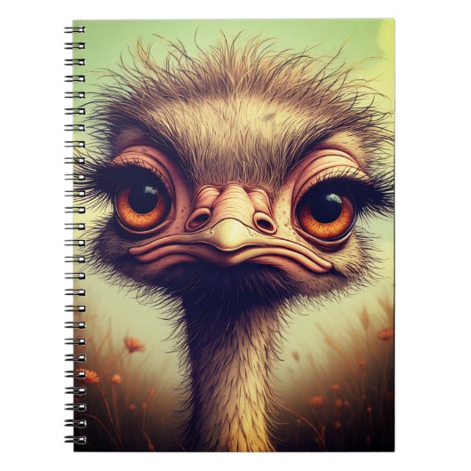"Sassy Baby Emu" Spiral Notebook Notitieboek (Voorkant)