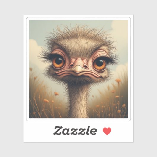 "Sassy Baby Emu Sticker" Vinyl Sticker (Vel)