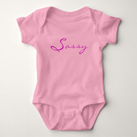 Sassy Baby Girl Sleeper Romper (Voorkant)