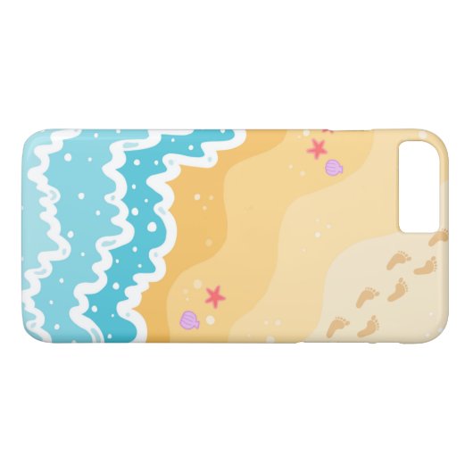 Sassy Beach Design iPhone Case (Achterkant (Horizontaal))