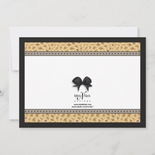 Sassy Beige Heels en de Uitnodiging van Leopard (Achterkant)