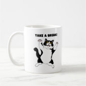 Sassy Black Cat Coffee Mug – Take a Break Reminder Koffiemok (Links)
