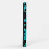 Sassy Blauwgroen Leopard Animal Print Hoesje (Achterkant/rechts)