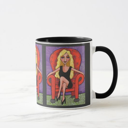 Sassy Blonde & Red-stoel - mok (Rechts)