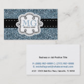 Sassy Blue Glitter Kijk naar Dames in alle beroepe Visitekaartje (Voorkant / Achterkant)