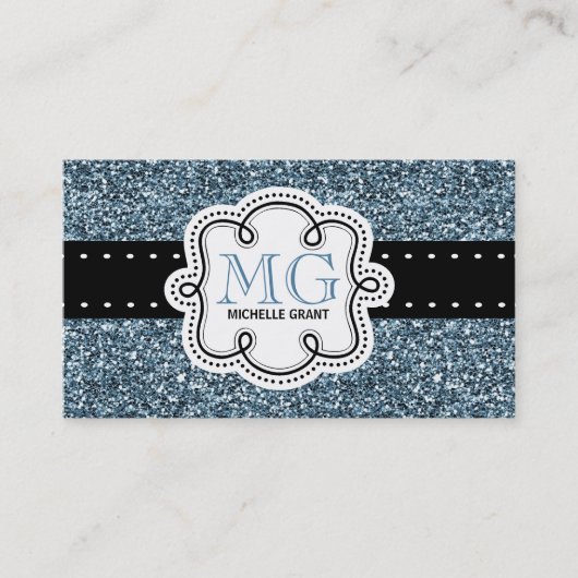 Sassy Blue Glitter Kijk naar Dames in alle beroepe Visitekaartje (Voorkant)