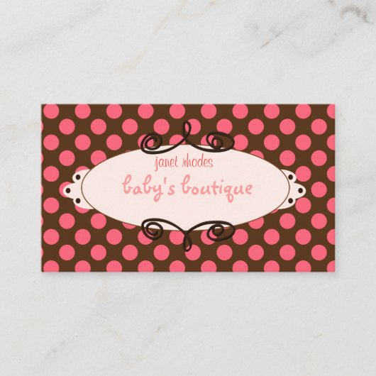Sassy boutique, Polka Dots Visitekaartje (Voorkant)