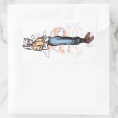 Sassy boy rechthoekige sticker (Tas)