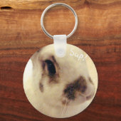 Sassy Bunny Button Key Ring Sleutelhanger (Voorkant)