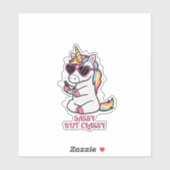 Sassy but Classy - Cute Unicorn Sticker (Vel)