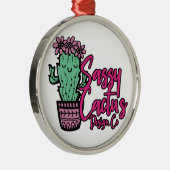 Sassy Cactus Design Co [logo 1] Metalen Ornament (Rechts)