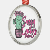 Sassy Cactus Design Co [logo 1] Metalen Ornament (Links)