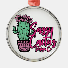 Sassy Cactus Design Co [logo 1] Metalen Ornament