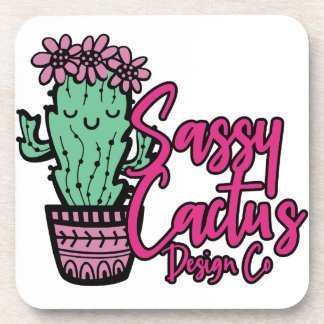 SASSY CACTUS DESIGN GO [logo 1] Bier Onderzetter
