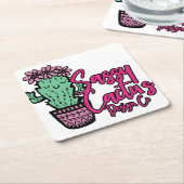 SASSY CACTUS DESIGN GO [logo 1] Kartonnen Onderzetters (Schuin)