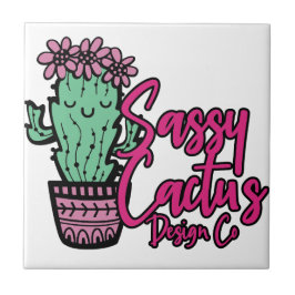 SASSY CACTUS DESIGN GO [logo 1] Tegeltje
