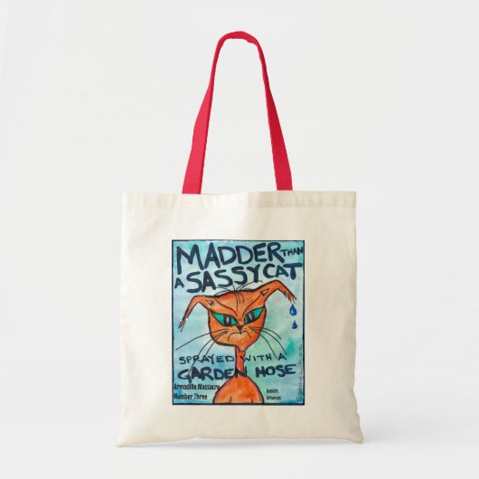 Sassy Cat canvas tas (Voorkant)