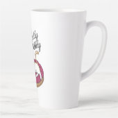 Sassy Cat Cocktail Sticker Latte Mok (Rechts)