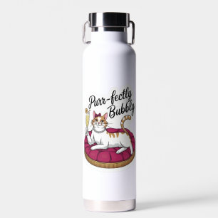 Sassy Cat Cocktail Sticker Waterfles