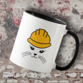  Sassy Cat Construction Worker Mok