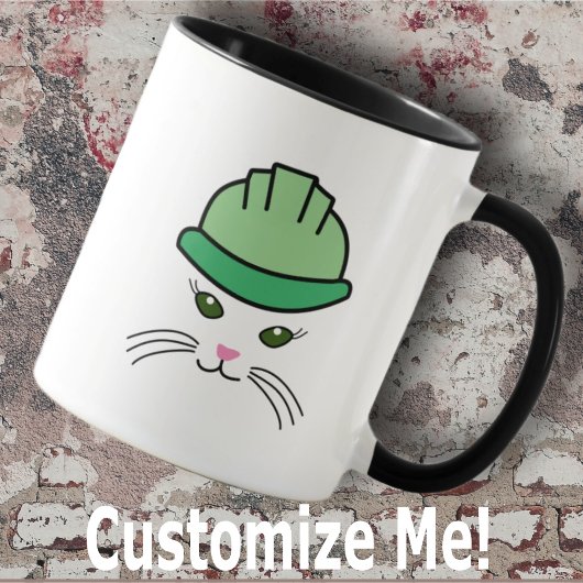  Sassy Cat Construction Worker Mok