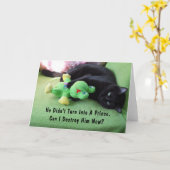 Sassy Cat & Froggy Vriendschap Kaart (Gele Bloem)