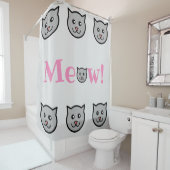Sassy Cat Shower Curtain Douchegordijn (In situ)