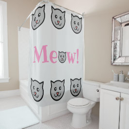 Sassy Cat Shower Curtain Douchegordijn