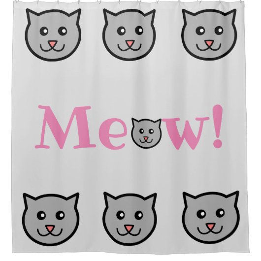 Sassy Cat Shower Curtain Douchegordijn (Voorkant)