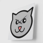 Sassy Cat  Vierkante Klok (Hoek)