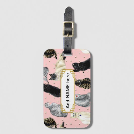 SASSY CATS BAGAGELABEL (Voorkant (verticaal))