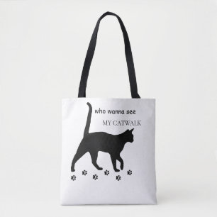 Sassy Catwalk Canvas tas Grappig & Eco-vriendeli