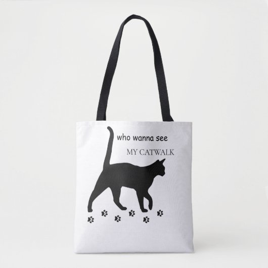 Sassy Catwalk Canvas tas | Grappig & Eco-vriendeli (Voorkant)