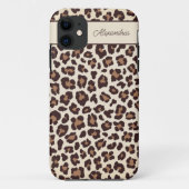 Sassy Cheetah Print Monogram Case-Mate iPhone Case (Achterkant)
