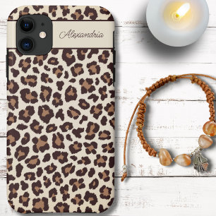 Sassy Cheetah Print Monogram Case-Mate iPhone Case