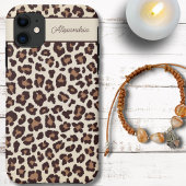 Sassy Cheetah Print Monogram Case-Mate iPhone Case