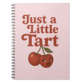 Sassy Cherry Just A Little Tart Retro Rood & Roze Notitieboek (Voorkant)
