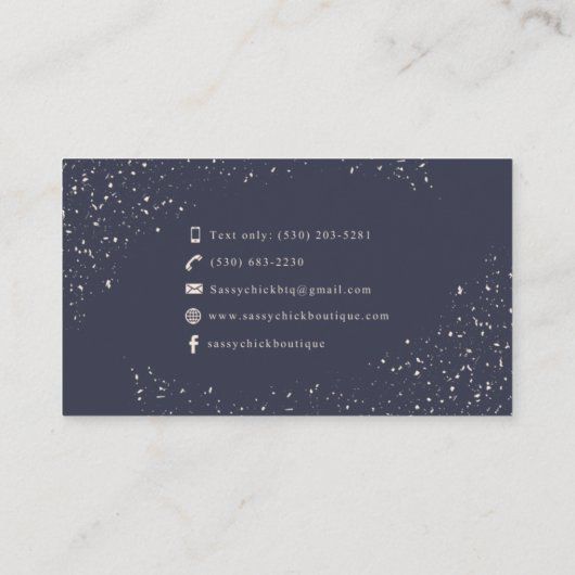 Sassy Chick Visitekaartje (Achterkant)