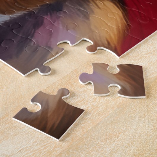 Sassy Chihuahua Dog in Fluffy Winter Fur Collar Legpuzzel (Zijkant)