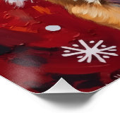 Sassy Chihuahua Dog in Fluffy Winter Fur Collar Perfect Poster (Hoek)