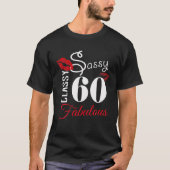 Sassy Classy 60 Uitstekend Rood T-shirt (Voorkant)