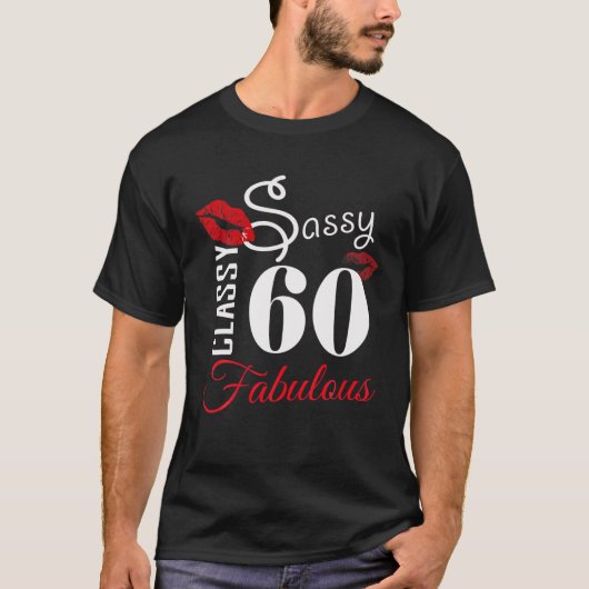 Sassy Classy 60 Uitstekend Rood T-shirt (Voorkant)