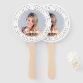 Sassy & Classy Custom Foto & Naam Verjaardagsfeest Handwaaier (Voorkant en achterkant)