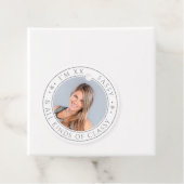 Sassy & Classy Custom Foto Verjaardagsfeestje Wit Bedankjes Labels (In situ)