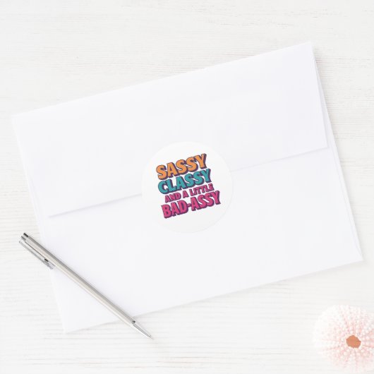 Sassy Classy en een beetje Bad-Assy Sticker - Funk (Envelop)