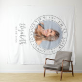 Sassy & Classy Verjaardagsfeestje Foto Witte Achte Wandkleed (In Situ (horizontaal))