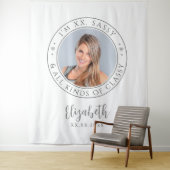 Sassy & Classy Verjaardagsfeestje Foto Witte Achte Wandkleed (In situ)